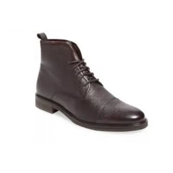 Warfield and Grand Brown Cap Toe Mens Lace Up Chukka Casual Boots 73807 Size 8