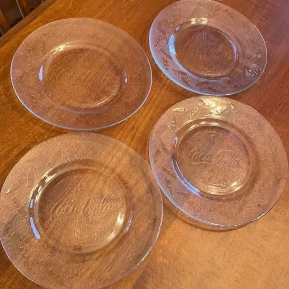 Four collectible Coca-Cola Appetizer Plates