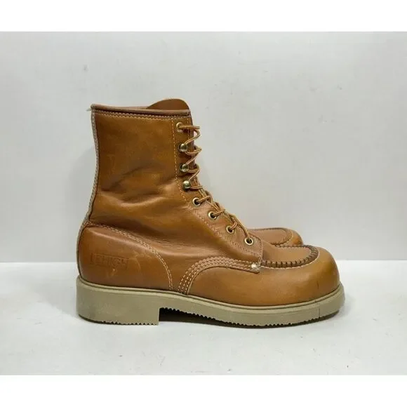 Vintage Lehigh Steel Toe Boots Brown Leather Men’s Size 8.5‎ D Shoes