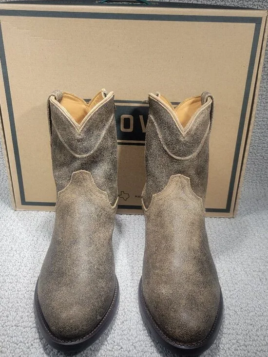 Tecovas The Dean Men's US Size 9 EE Granite Suede Western Zip Boots
