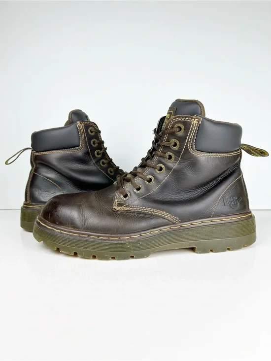 Dr Doc Martens Winch EW Industrial Brown Leather Steel Toe ASTM Safety Boot EU42