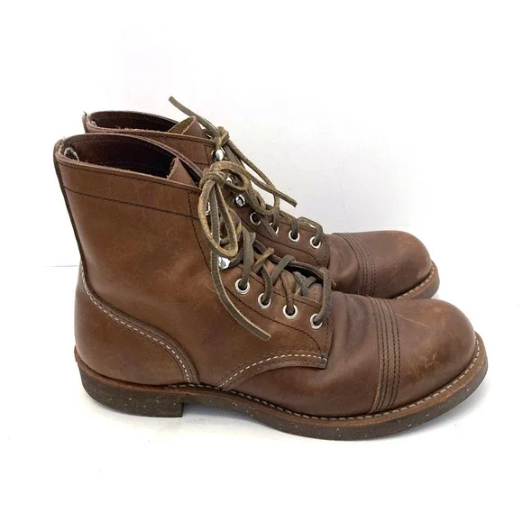 Red Wing Iron Ranger 8111 Amber Harness Work Boots Mens 7D EU 39 Nitrile Sole