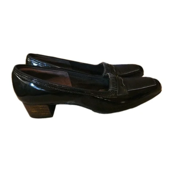 Florsheim Womens‎ Black  Ramblers Shoes 10 AA Heels Loafer Comfort Vintage NEW