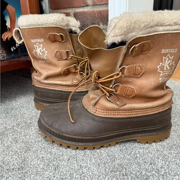 Buffalo David Bitton‎ Two-Tone Brown Winter Lace-Up Boots