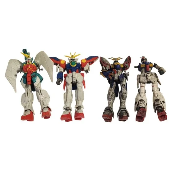 Bandai Gundam Action Figure Lot 4 Figures Accessories Parts Incomplete‎