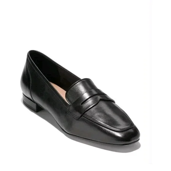 Cole Haan Wms Tarese Soft Loafers Slip On Black Leather Sz 9.5B NEW! $150 W32637