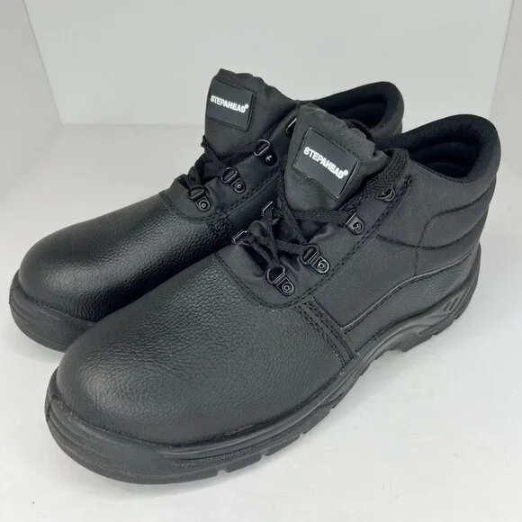 Stepahead Mens ENFW1 Cumbria Black Leather Lace Up Ankle Size 12 Safety Boots