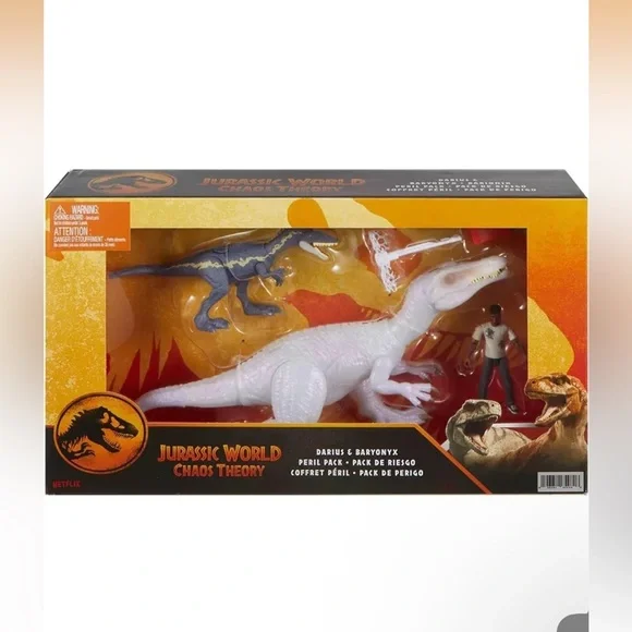 Mattel Jurassic World Chaos Theory Darius and Baryonyx‎ Peril Pack
