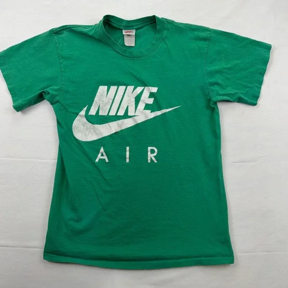 Nike Air Vintage 90s Graphic T-Shirt Made in‎ USA Single Stitch Large Green
