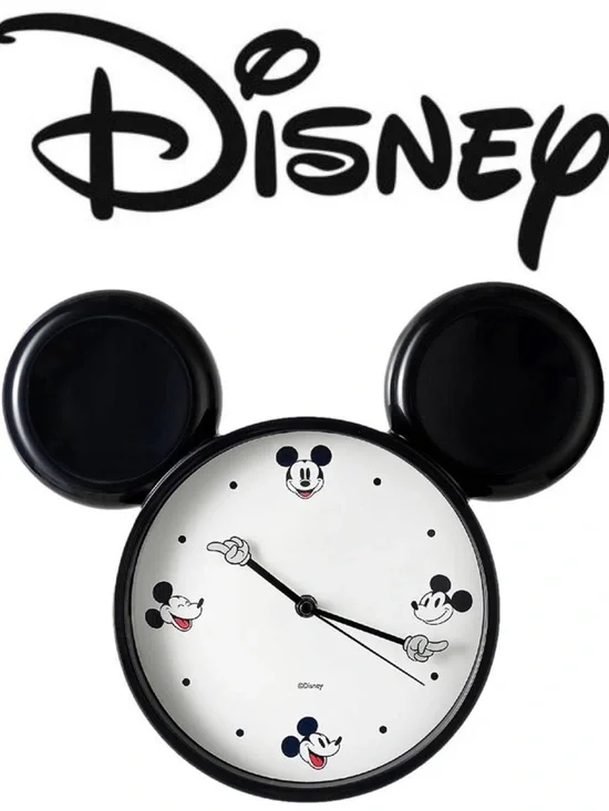 3/$30 Disney Black & White Mickey Mouse Ear Wall Clock