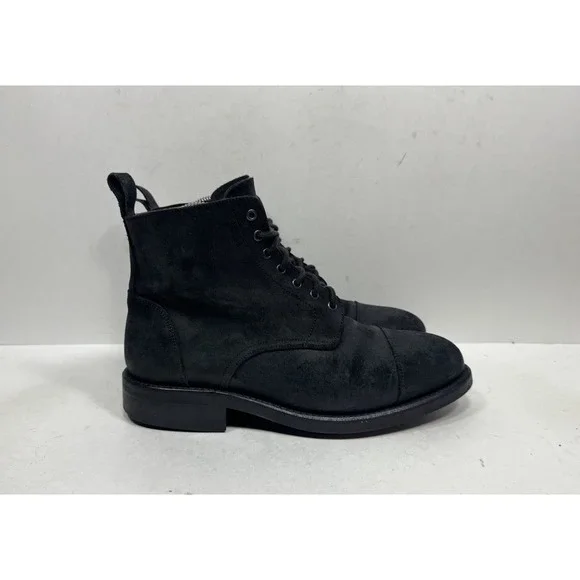 Taft Boots Black Commander Suede Boots‎ Men's Size 7 US / 6 UK Made In England