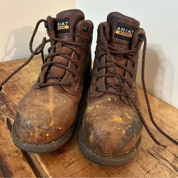 Ariat Composite Toe Work Boots Men's 6.5 fair preworn condition see INFO