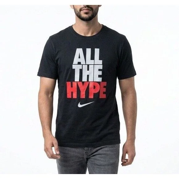 Nike Air All The Hype T shirt Black Short Sleeves XL tee
