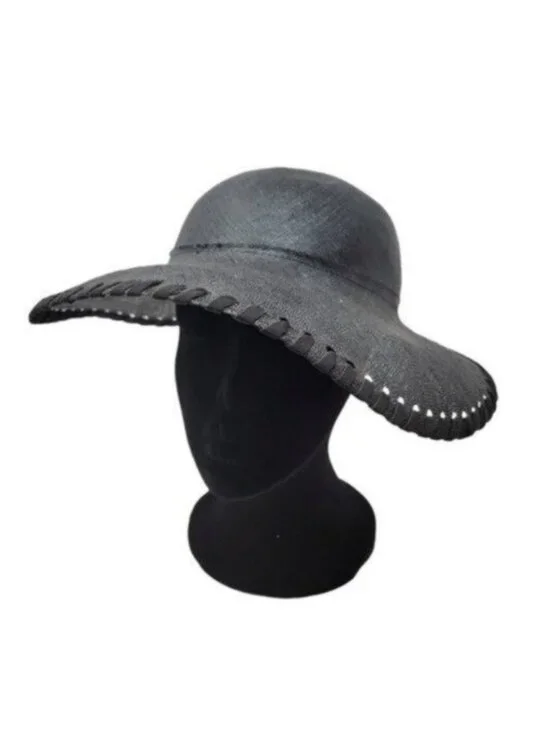 Vintage | Beach Floppy Summer Sun Hat Black