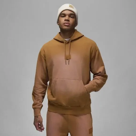 Nike Jordan Flight Fleece Hoodie Desert Bronze Size Medium