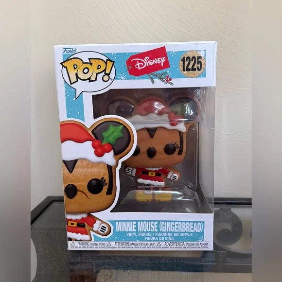 Funko Disney Minnie Mouse Gingerbread Figure with Red and White Accents