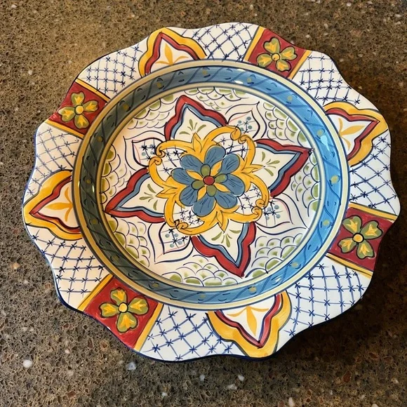 🎉🎉🎉Host Pick 🎉🎉🎉Tabletops Unlimited Blue Cordova Plate