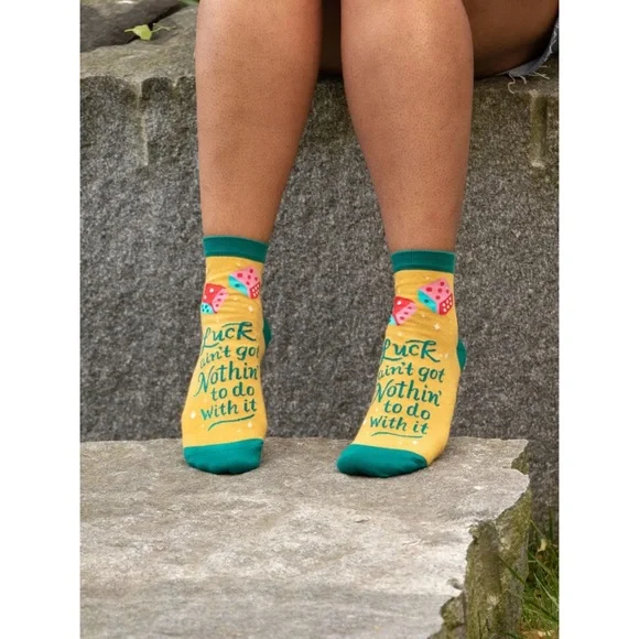 New Blue Q Luck ain’t don’t nothin to do with it Women’s Ankle Socks