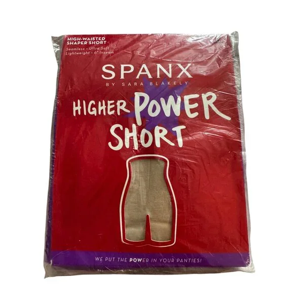 Spanx Higher Power Short Shapewear Seamless‎ Ultra-Soft Nude Lightweight Small