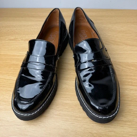 Franco Sarto Womens Cassandra Loafers 7.5 Dark Acedemia School Girl Grunge Goth