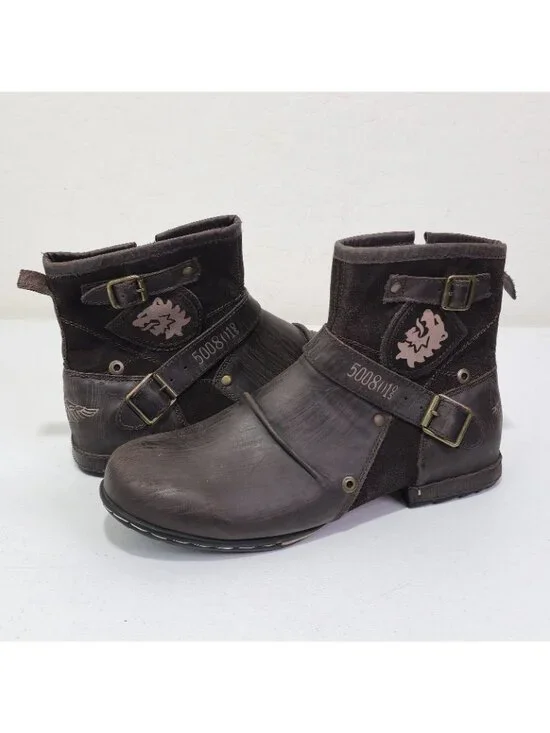 OTTO ZONE Western / Cowboy Boots Zipper-Up Chukka Casual Shoes Men's Size 13
