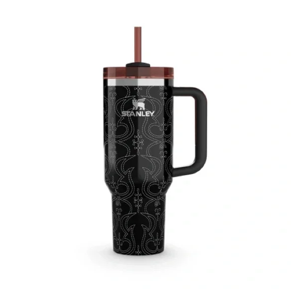 NIB Stanley x Barbie ‘80s Western Ken™ 40oz Tumbler-Midnight Black/Buckle 🤠