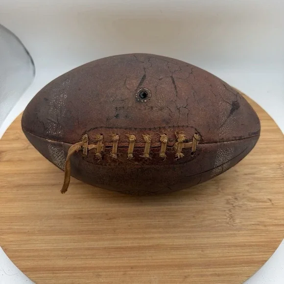 Vintage Spalding Jim Taylor S63 Leather Football Packers HOF  Display/Decor Will