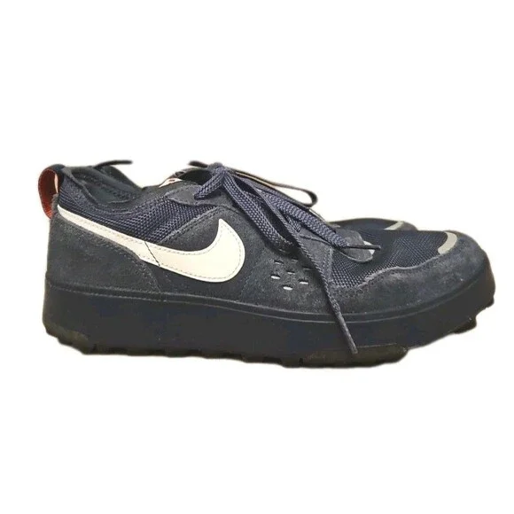 Nike C1TY Shoes Coveralls, Navy White Swoosh, Mens Size 7.5