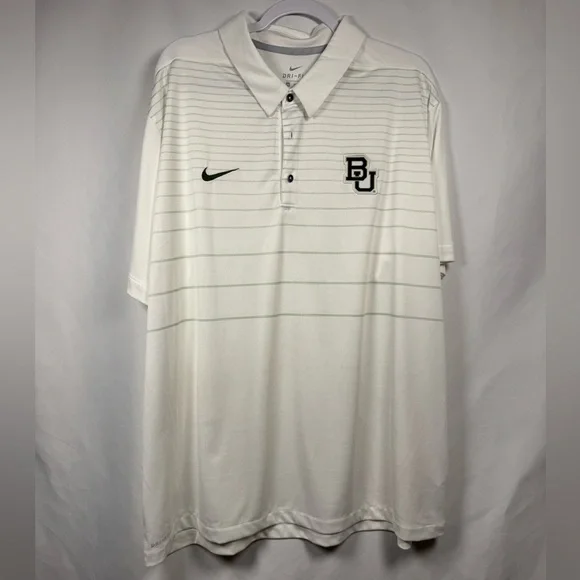 Nike Men’s DriFit Baylor University Polo White 3XL