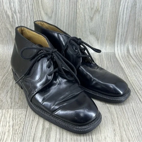Cable & Co Black Leather Chukka Boots for Men
