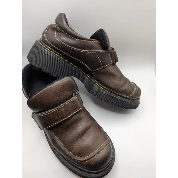 VTG‎ Dr. Martens MIE Monk Strap Chunky Soles England Shoes UK 4 US 5 W 7 Grunge