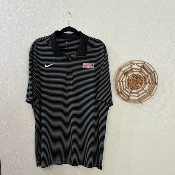 Nike Stadium University of Houston Striped Polo Size XL