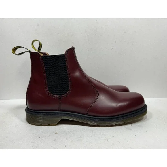 Doc Dr. Martens 2976 Chelsea Boots Mens Size 13 Red Leather Ankle
