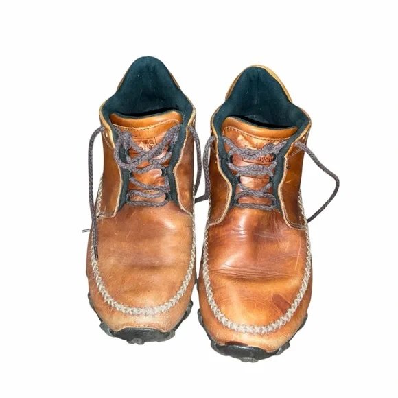 Patagonia Leather Chukka Boots Brown Moc Toe Hiking Vibram Men’s 8.5