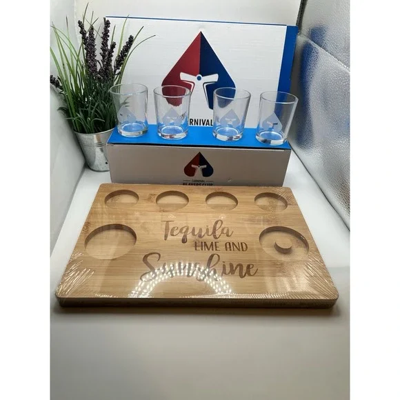 Carnival Players Club Shot glasses and Tequila‎ Shot Tray