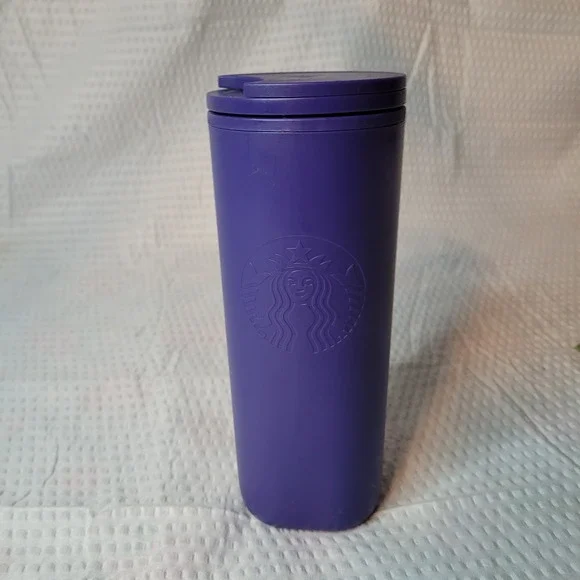 Starbucks Purple Matte Siren Embossed Reusable Travel Tumbler 16oz 2023 Cup‎