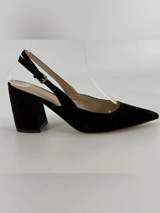 Marc Fisher Majer Pointy‎ Toe Slingback Block Heel Pumps 7.5