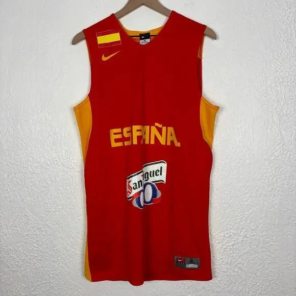 Nike Men's Espana Spain Basketball Jersey 606305-600 Size Small