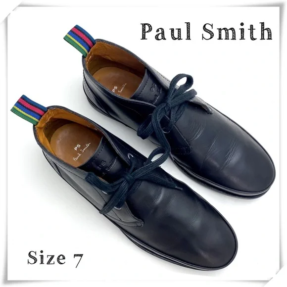 PS Paul Smith Cleon Leather Chukka Boots in Black