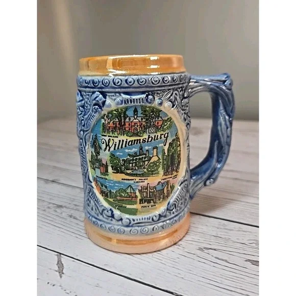 Williamsburg VA Souvenir Stein Beer Mug‎ - 4 1/2