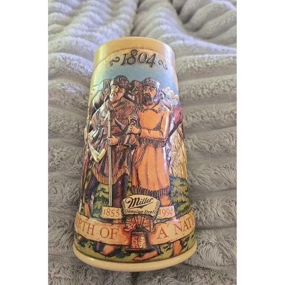 Miller Birth of  Nation LEWIS & CLARK EXPEDITION 1804 Beer Stein #4 In Series