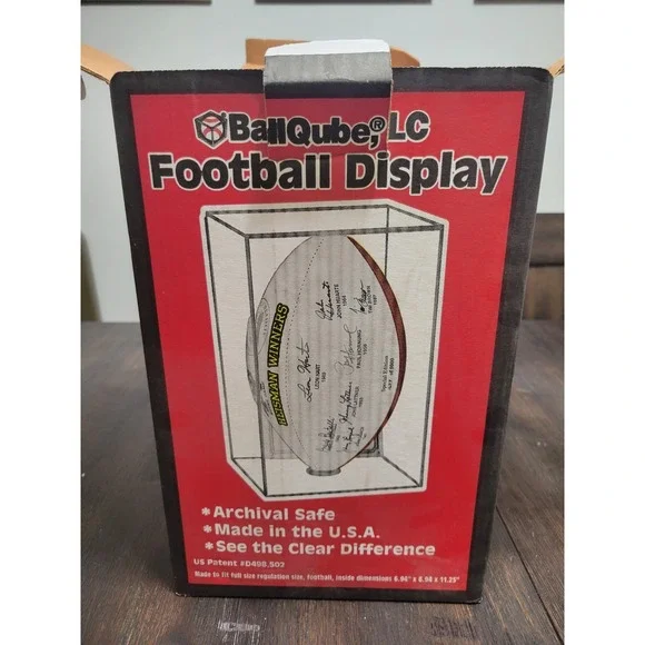 Ballqube Football Display Case  - UV Protection -‎ Brand New!