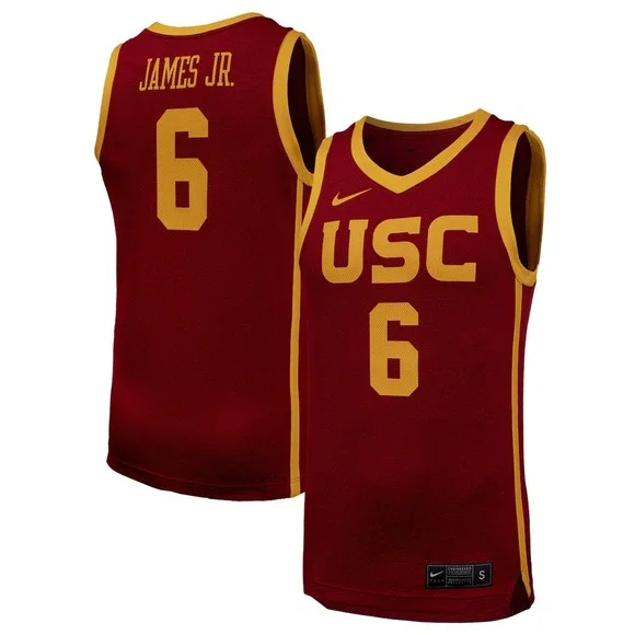 Nike USC Trojans Bronny James Jr 6 Basketball Jersey Mens Small Cardinal Red