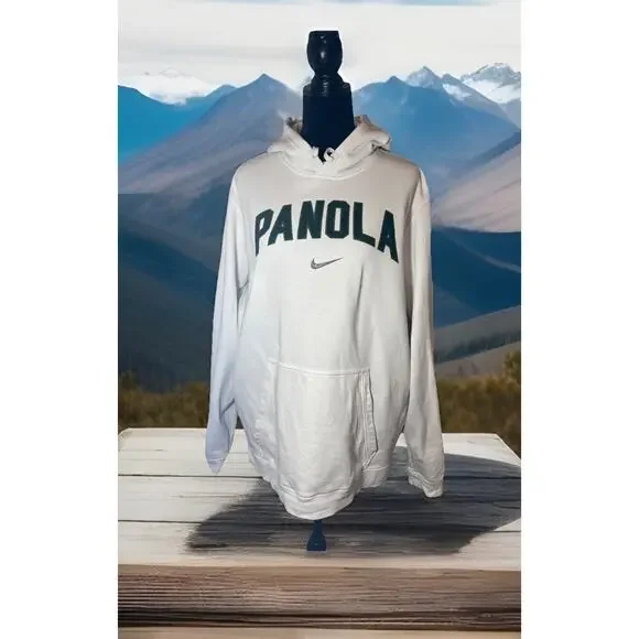 Nike‎ Panola White And Green Hoodie Sweatshirt XL Athleisure Comfort