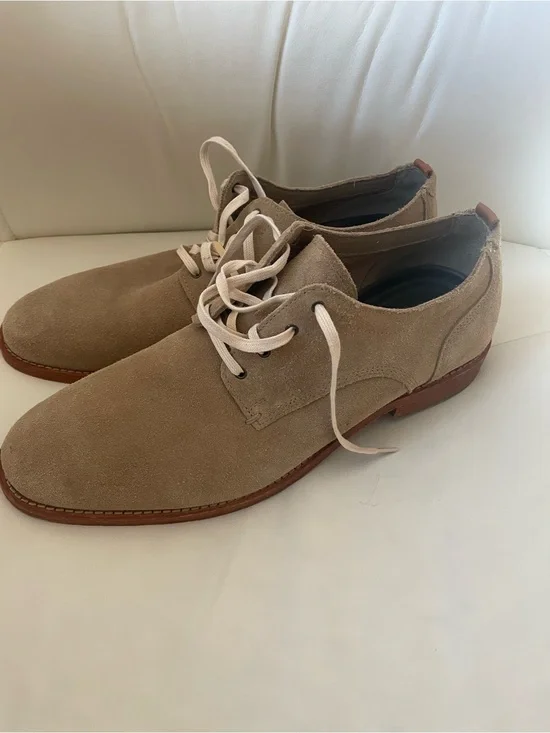 Cole Haan Men's Suede Lace-Up Derby Shoes - Tan 11.5