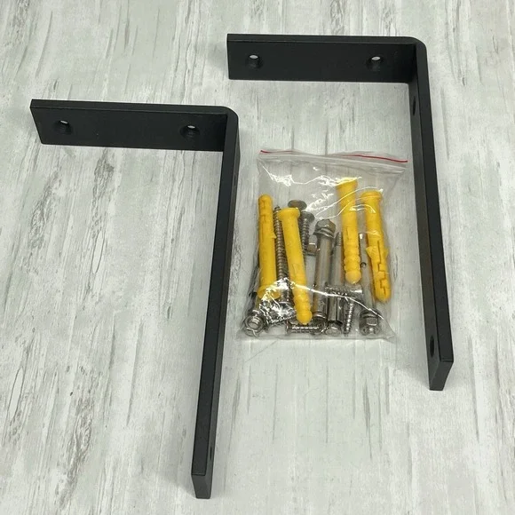 Heavy Duty Metal Shelf Brackets L Shaped Clear Coated Approximately 8X4X1