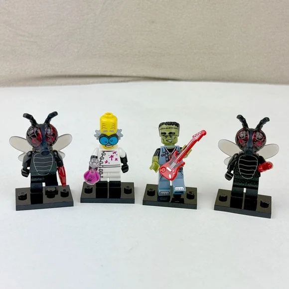 Lot of 4 Series 14 LEGO‎ Monsters Minifigures 71010 Crazy Scientist Fly Rocker