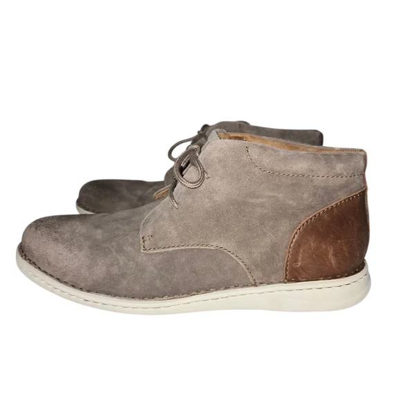 Born Theo Chukka Lace-Up Boots Taupe Brown 12‎