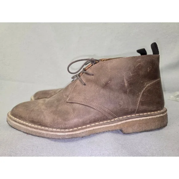 1901 Mens Brown Leather Lace Up Chukka Boots Desert Boots Size 11