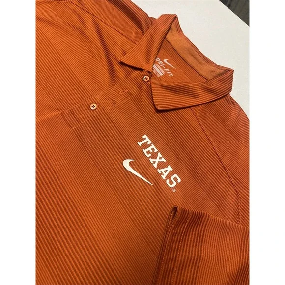 TEXAS LONGHORN POLO SHIRT-NIKE COACHES POLO Men's 3XL Orange